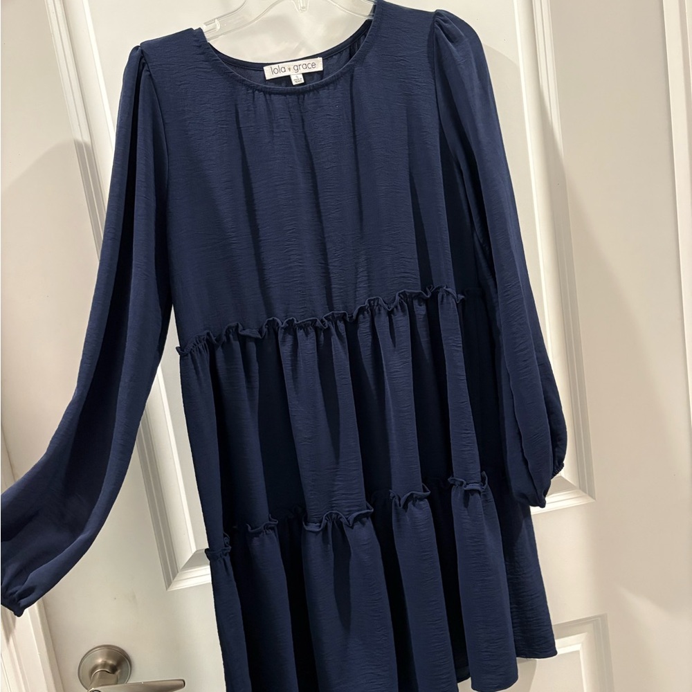 Lola Grace Navy Long Sleeve Dress